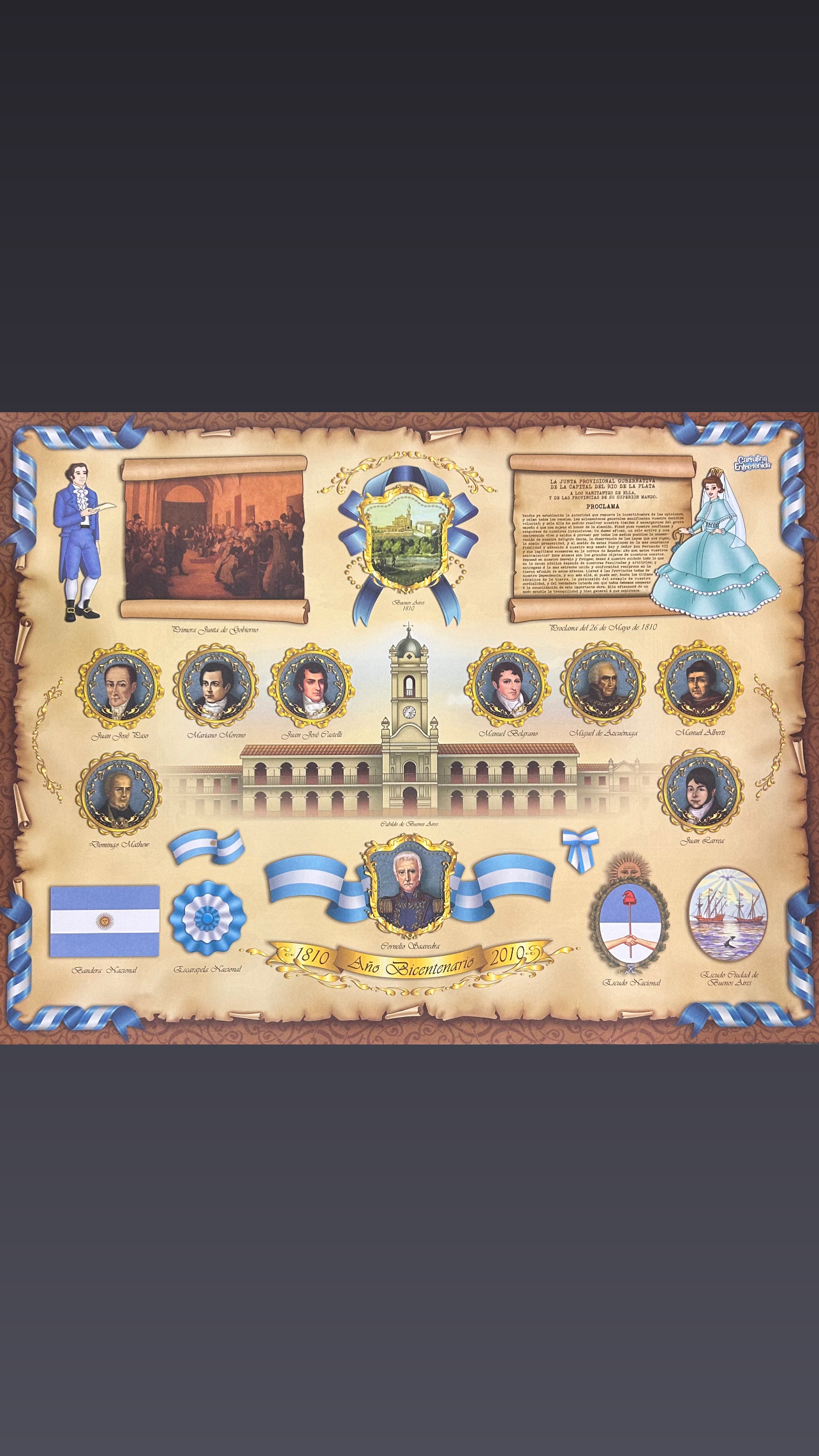 Imagen ilustrativa de cartulina Patria 1810