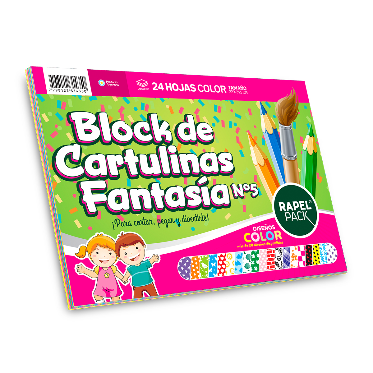 Imagen ilustrativa de Block Garabatos Cartulina divertida x 24 hjs