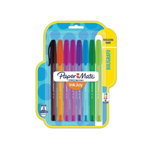 Imagen ilustrativa de Boligrafo Paper Mate Kilometrico blister x8