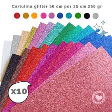 Imagen ilustrativa de Cartulina Glitter 35x50 color 250g paq x 10 un