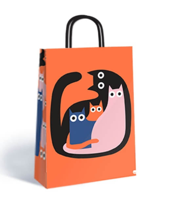 Imagen ilustrativa de Bolsa p/regalo Romipack Lunar blanco b/rojo 22x30