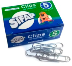 Imagen ilustrativa de Clips Sifap metal N° 5 x 100 un