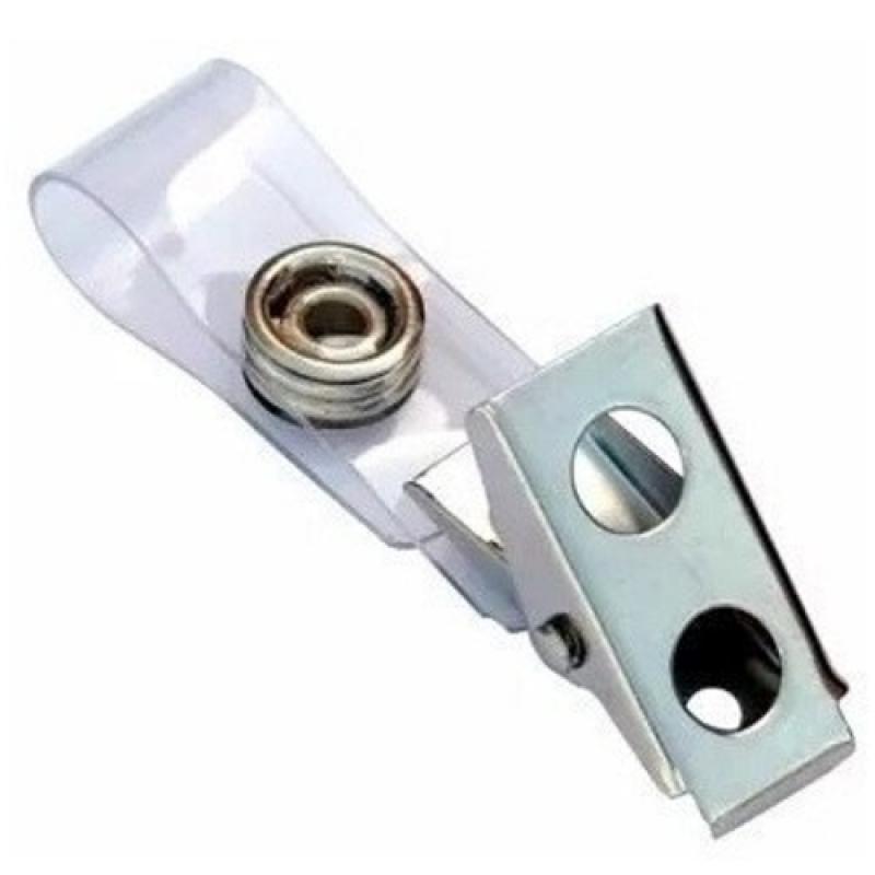 Imagen ilustrativa de Broche Cocodrilo metal c/tira PVC x 100 unid