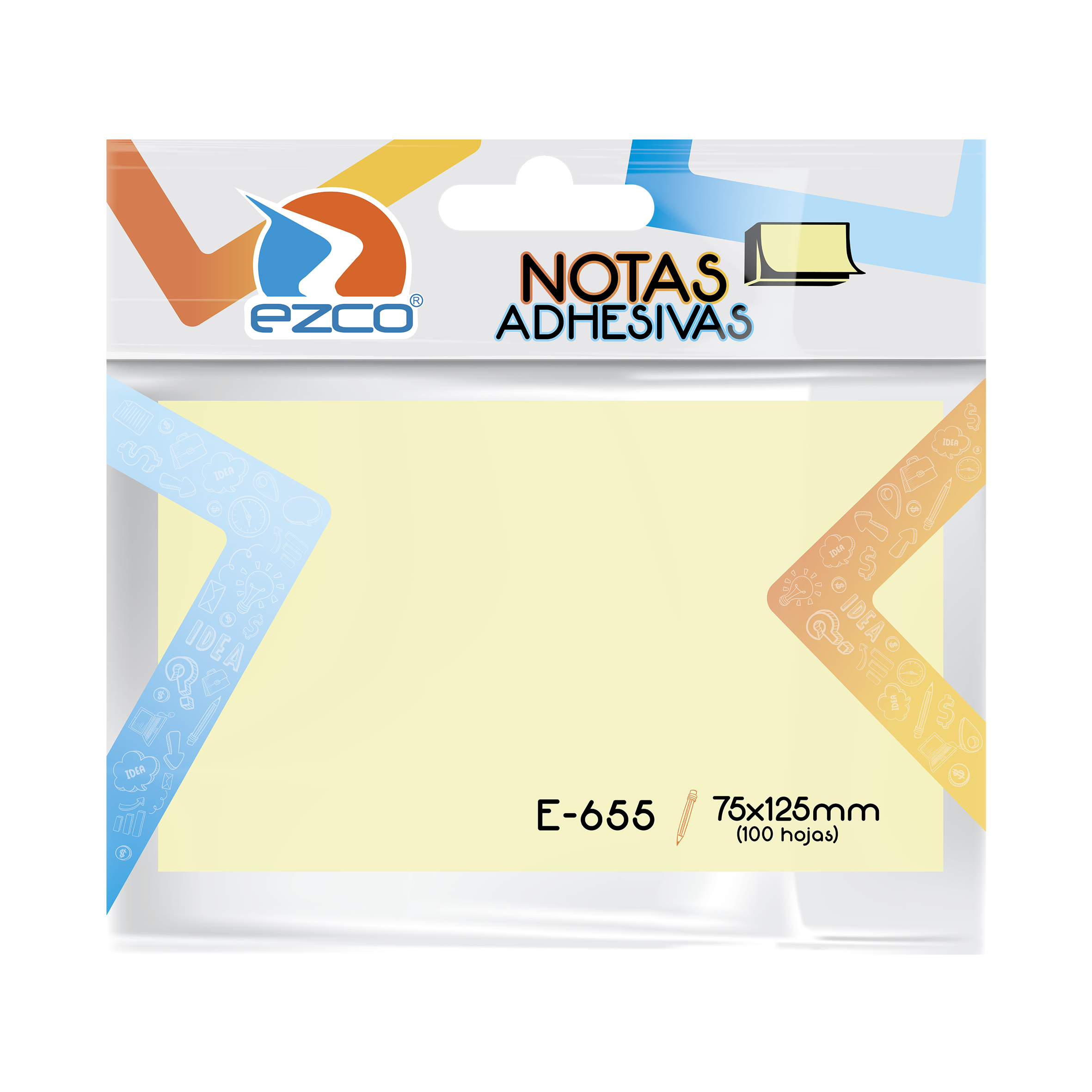 Imagen ilustrativa de Block Ezco notas adhesivas 76 x 125 mm  100h