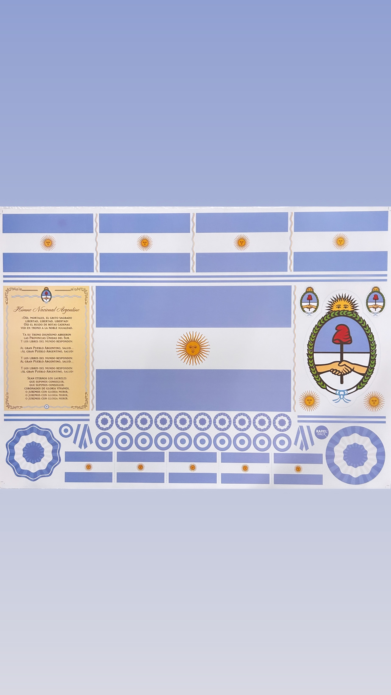 Imagen ilustrativa de cartulina Patria Himno Nac