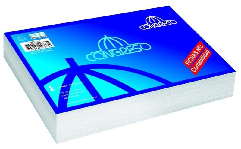 Imagen ilustrativa de Fichas Congreso rayadas N° 3 paq x 100