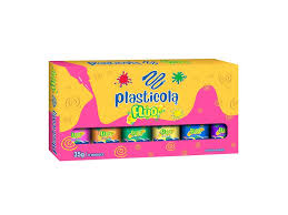 Imagen ilustrativa de COLAS VINILICAS PLASTICOLA x35 G.FLUO SURTIDO x 6 unid.