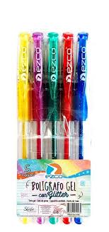 Imagen ilustrativa de Boligrafo Ezco gel Neon x 5 un en estuche surt