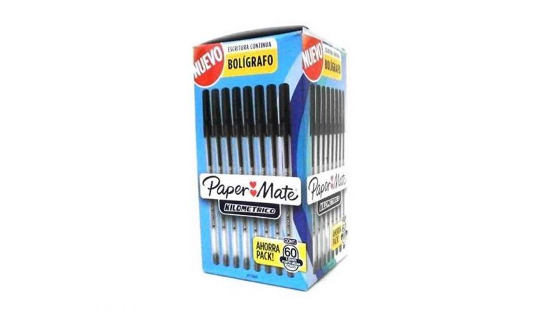 Imagen ilustrativa de Boligrafo Paper Mate kilometrico negro caja x 60 un