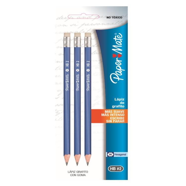 Imagen ilustrativa de Lapices grafito Paper Mate x 3 triangular