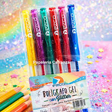 Imagen ilustrativa de BOLIGRAFO EZCO GEL GLITTER x 5 U. SURTIDOS