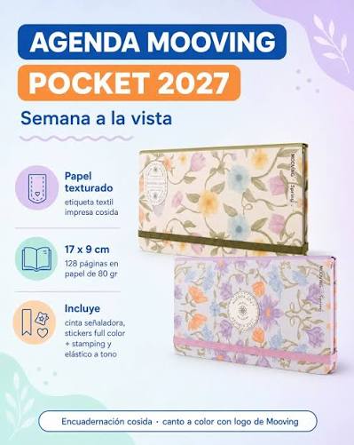 Imagen ilustrativa de AGENDA MOOVING 1401128 POCKET SPRING SEM/VISTA 2026