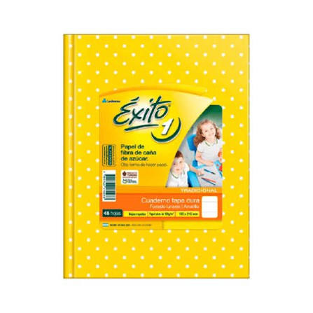 Imagen ilustrativa de CUADERNO EXITO 19x24 E3 LUNARES T/D. 48 H = AMARILLO