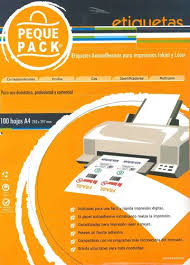 Imagen ilustrativa de ETIQUETAS PEQUE PACK  A4 x 25 unid