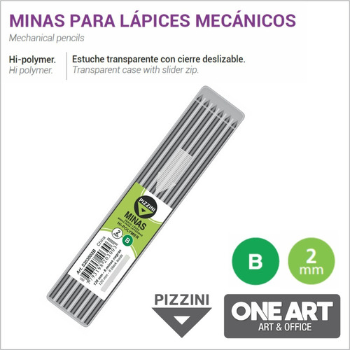 Imagen ilustrativa de Minas Pizzini 2mm B 120mm tubo x 6 unid
