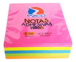Imagen ilustrativa de Block de notas adhesivas fluo 75x75 x300hjs E-725