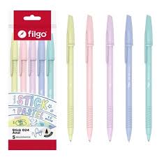 Imagen ilustrativa de BOLIGRAFO FILGO AZUL STICK x5u CUERPO PASTEL
