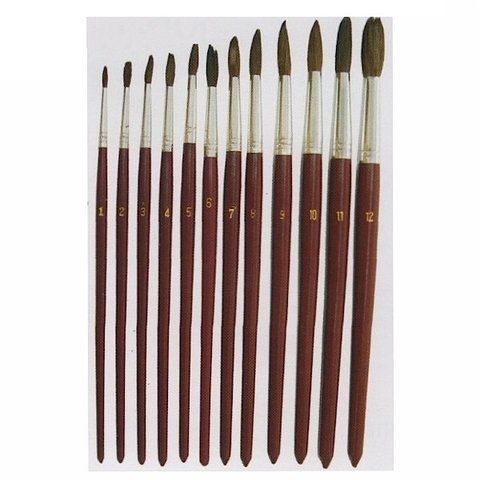 Imagen ilustrativa de Pincel Olami pelo de pony redondo Nº 7 paq x 12