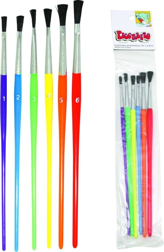 Imagen ilustrativa de Pincel Picasso x 6 unid en bolsa