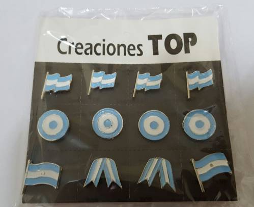 Imagen ilustrativa de Pins metalico Argentina blister x 12 unid
