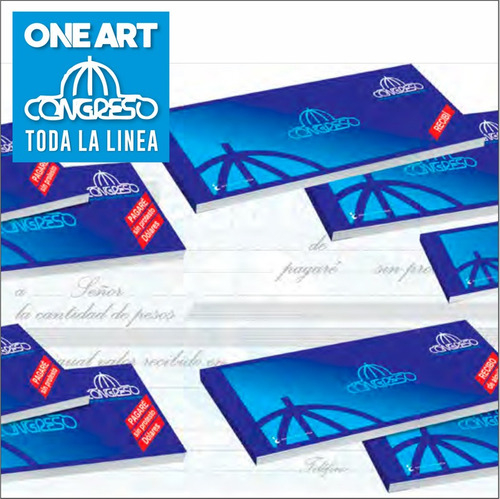 Imagen ilustrativa de Talonario Congreso Recibí chico 40 hjs