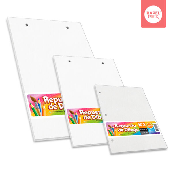 Imagen ilustrativa de Repuesto p/dibujo  N° 6 blanco 8 hjs