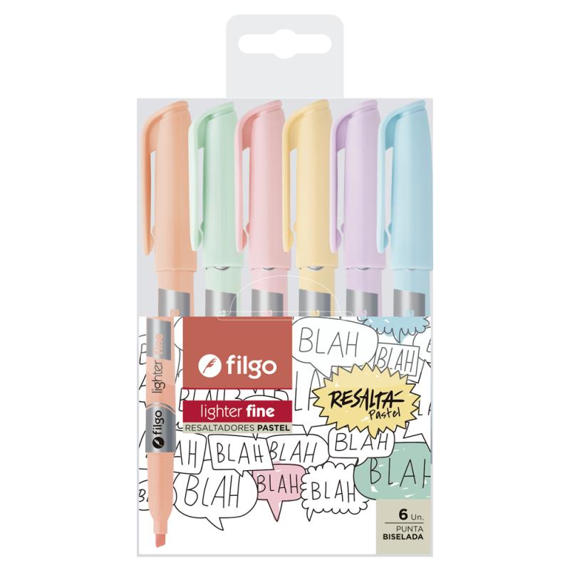 Imagen ilustrativa de Resaltador Filgo lighter fine estuche x 6 pastel