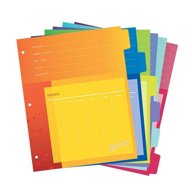 Imagen ilustrativa de Separador de Materias Rivadavia A4 troquelado