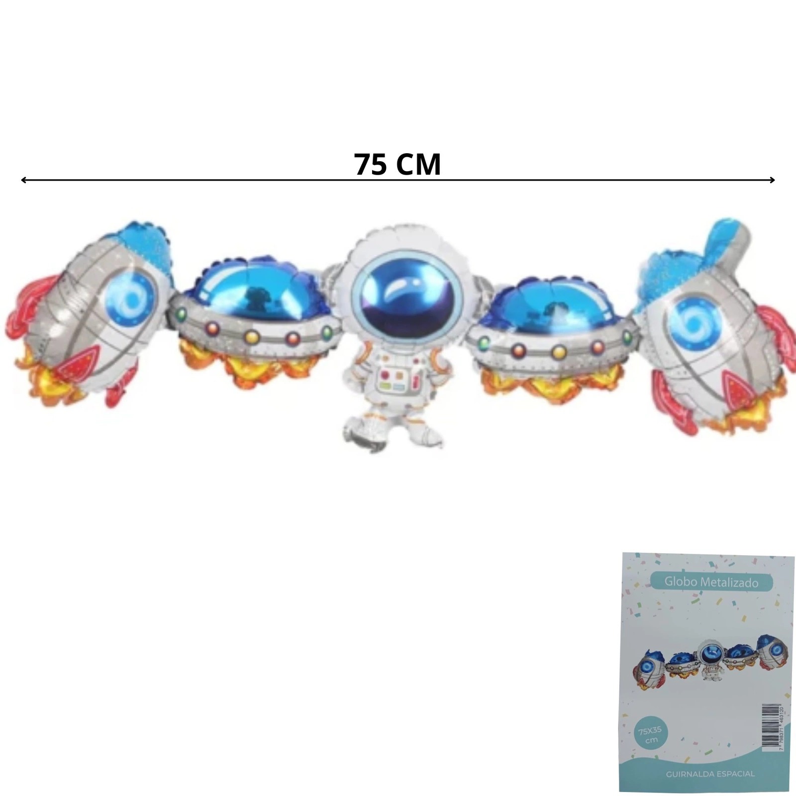 Imagen ilustrativa de GIRNALDA MYLAR ESPACIAL 75x35cm