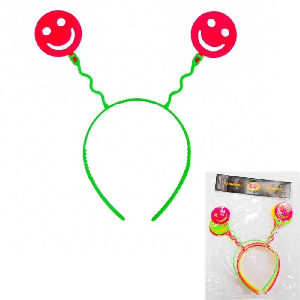 Imagen ilustrativa de VINCHA PLASTICA FLUO SMILE X4