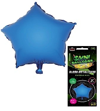 Imagen ilustrativa de GLOBO METALIZADO 18" ESTRELLA AZUL