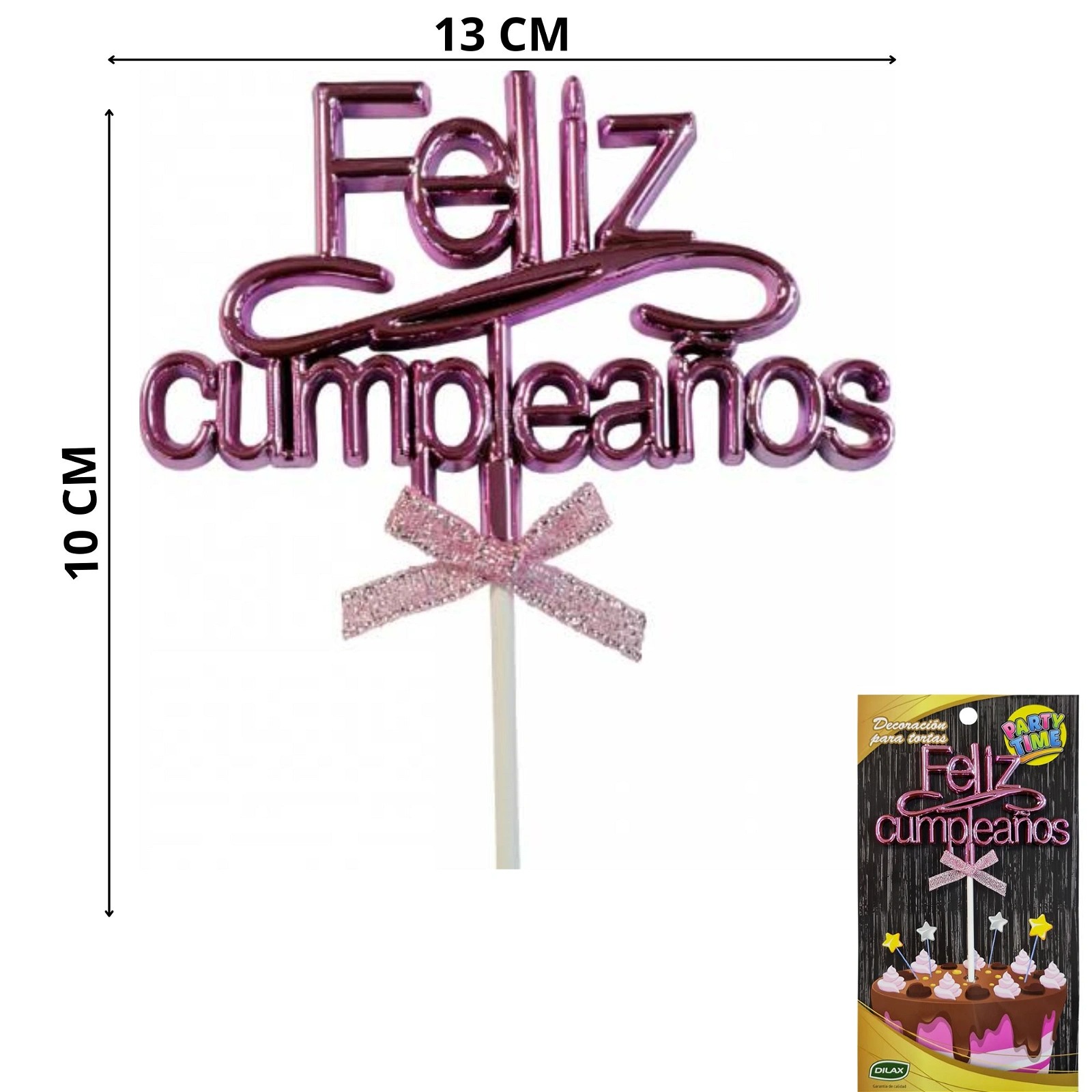 Imagen ilustrativa de TOPPER PARA TORTA FELIZ CUMPLEAÑOS X1 ROS