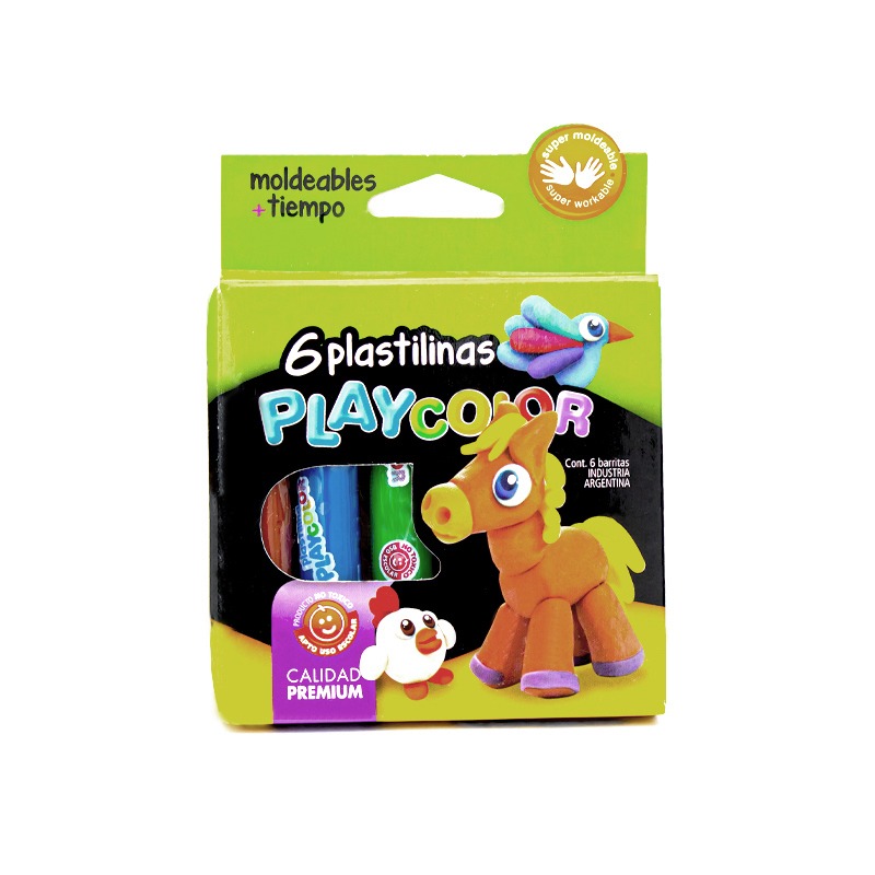 Imagen ilustrativa de Plastilina Playcolor surt x 6 colores