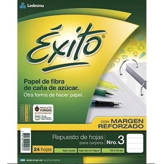 Imagen ilustrativa de Repuesto Exito reforz Nº3 x 48H Rayado