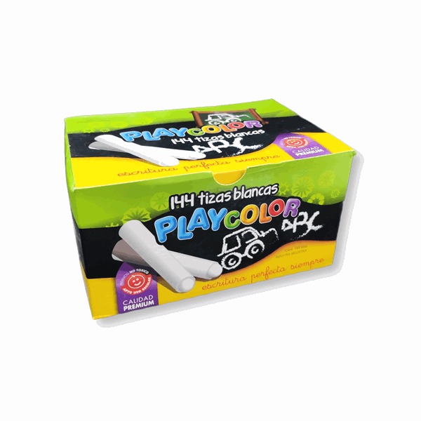 Imagen ilustrativa de Tiza Playcolor blanca x 144 un