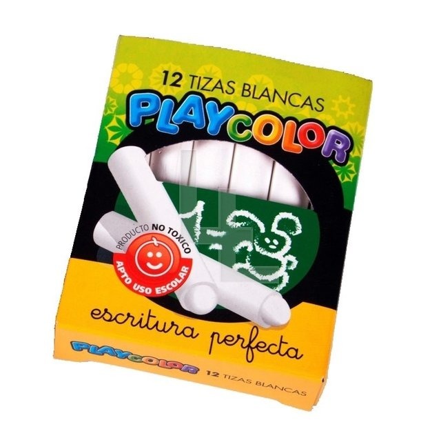 Imagen ilustrativa de Tiza Playcolor blanca x 12 un