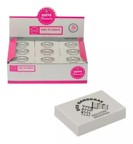 Imagen ilustrativa de Goma de borrar Dos Banderas blanca x 36 un 3036