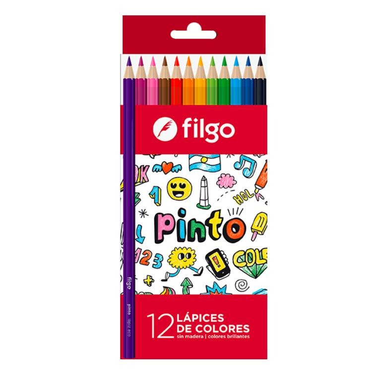 Imagen ilustrativa de Lapices de colores Filgo Pinto x 12 largos